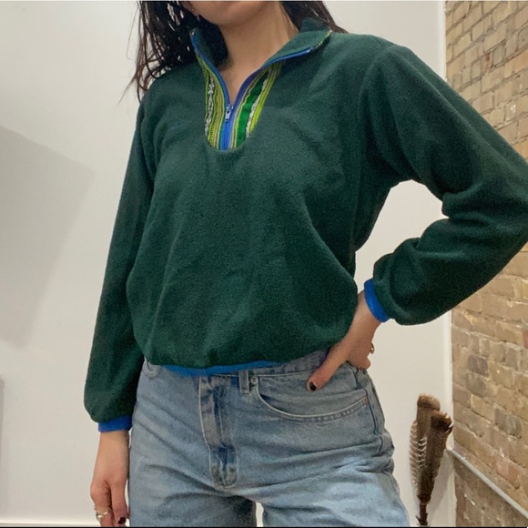 VINTAGE SEQUIL Quarter Zip Up Fleece - Picture 5 of 5